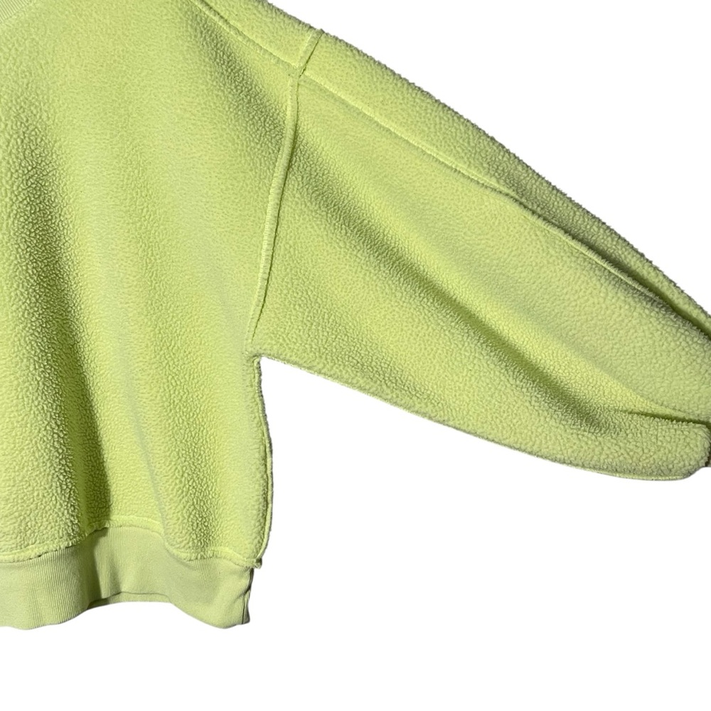 Pilcro Light Neon Green Fleece Crew Neck Sweater - Picture 4 of 9